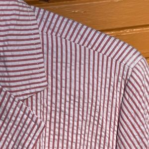 Isaac Mizrahi x Target red and white seersucker jacket